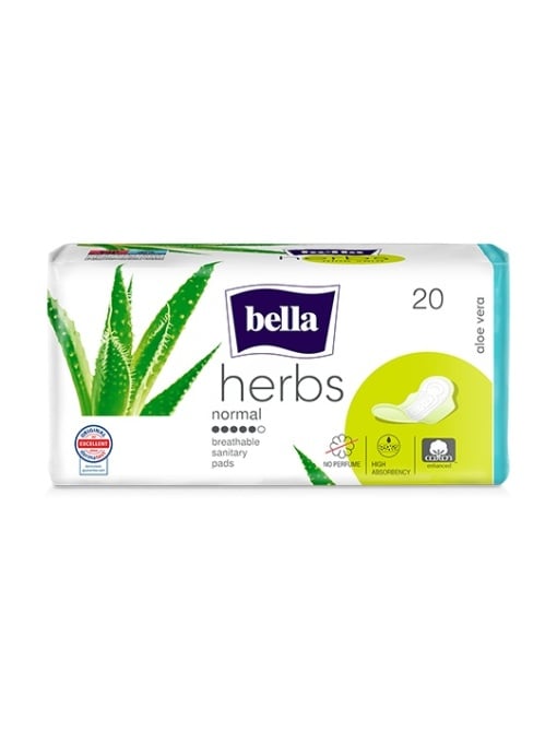 Promotii | Absorbante herbs cu extract de aloe vera, fara parfum, bella 20 bucati | 1001cosmetice.ro