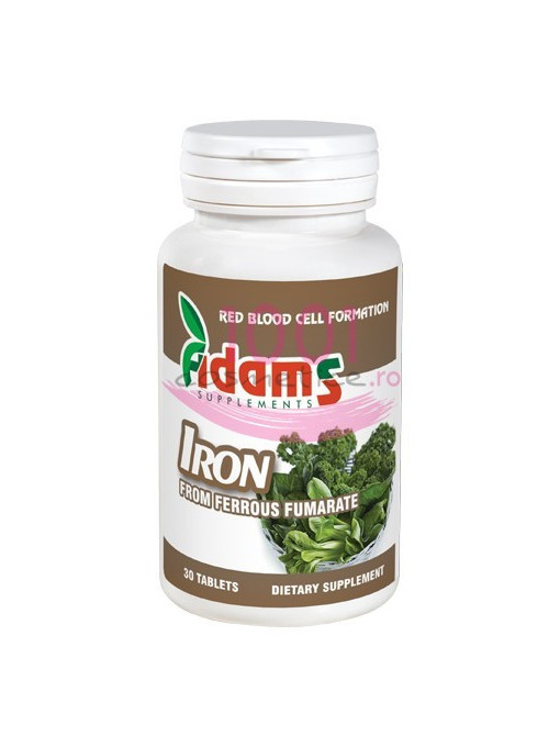 Adams iron suplimente alimentare 30 tablete 1 - 1001cosmetice.ro