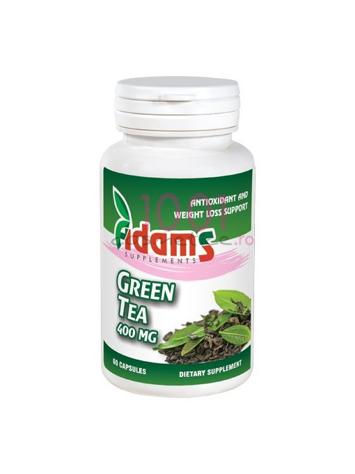 Adams supplements green tea 400 mg cutie 60 tablete 1 - 1001cosmetice.ro