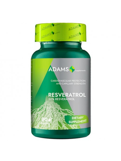 Adams supplements resveratrol 50 mg cutie 90 tablete 1 - 1001cosmetice.ro