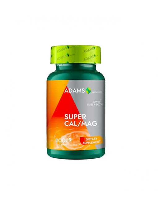 Suplimente &amp; produse bio, adams | Adams supplements super cal/mag cutie 100 tablete | 1001cosmetice.ro