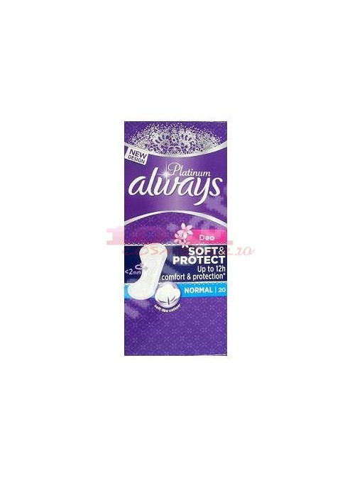 Always platinum soft & protect absorbante intime normal 20 bucati 1 - 1001cosmetice.ro