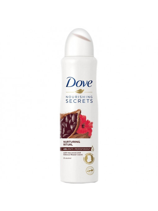 Spray &amp; stick dama, dove | Antiperspirant deodorant spray raw cacao & hibiscus flower, dove | 1001cosmetice.ro