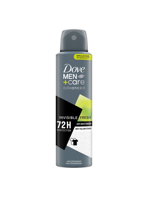 Spray &amp; stick barbati, dove | Antiperspirant spray, invisible fresh 72h, dove men + care | 1001cosmetice.ro