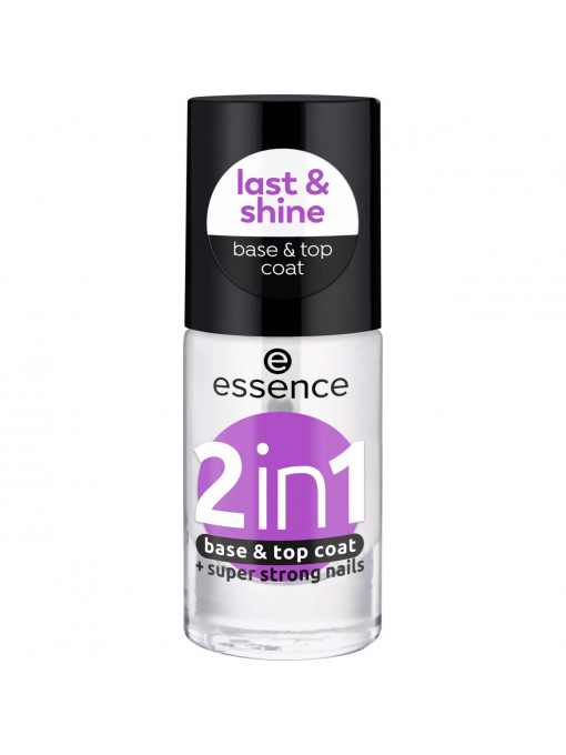 Essence | Baza si top coat 2in1 pentru unghii, essence, 8 ml | 1001cosmetice.ro