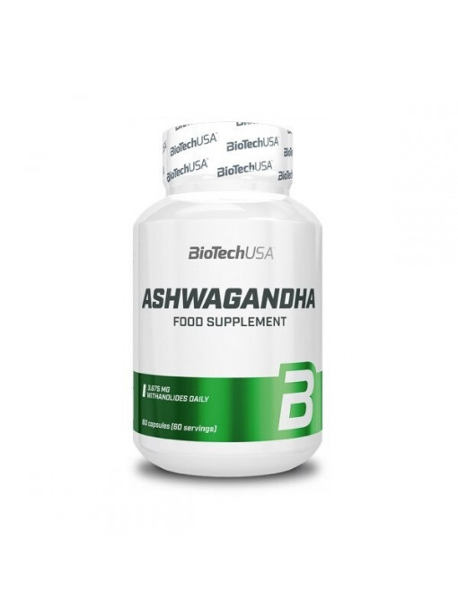 Promotii | Biotech usa ashwagandha food supplement supliment alimentar 60 capsule | 1001cosmetice.ro
