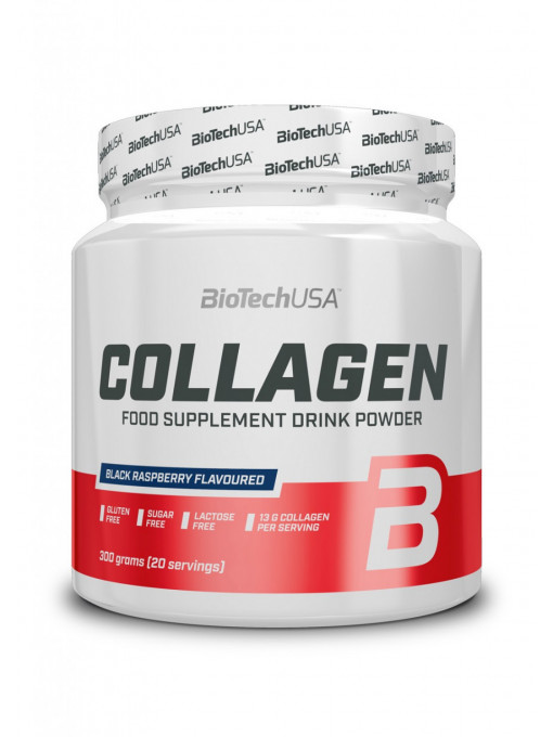 Biotech usa collagen supliment alimentar sub forma de pulbere cu aroma de zmeura neagra 1 - 1001cosmetice.ro