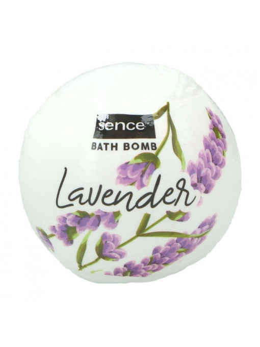 Spumant &amp; sare de baie | Bomba de baie cu lavanda, sence, 180 g | 1001cosmetice.ro