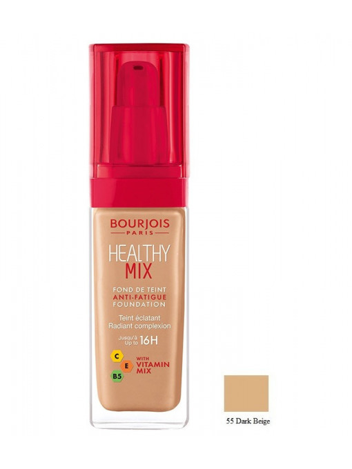 Bourjois healthy mix 16h fond de ten 55 dark beige new 1 - 1001cosmetice.ro