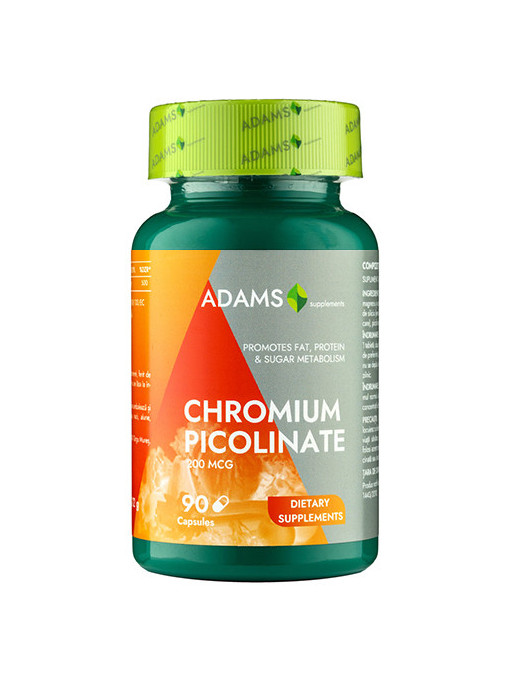 Chromium picolinate, supliment alimentar 200 mg, adams 1 - 1001cosmetice.ro
