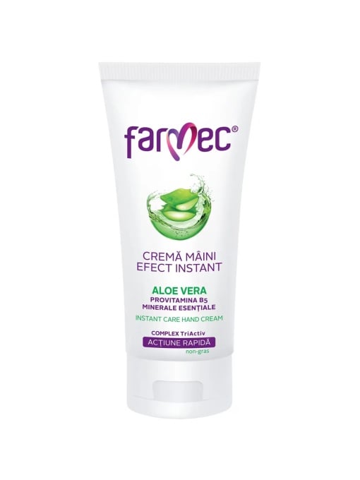 Crema maini | Cremă de maini efect instant cu aloe vera, farmec, 100 ml | 1001cosmetice.ro