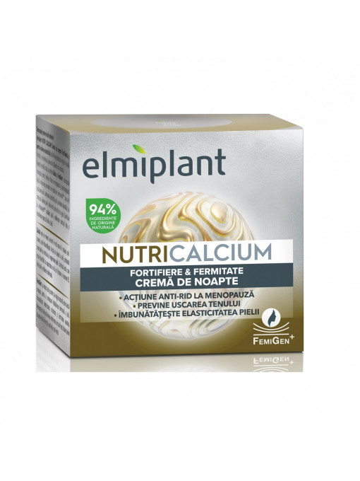 Crema de noapte NUTRICALCIUM FPS 10, fortifiere & fermitate, Elmiplant, 50 ml