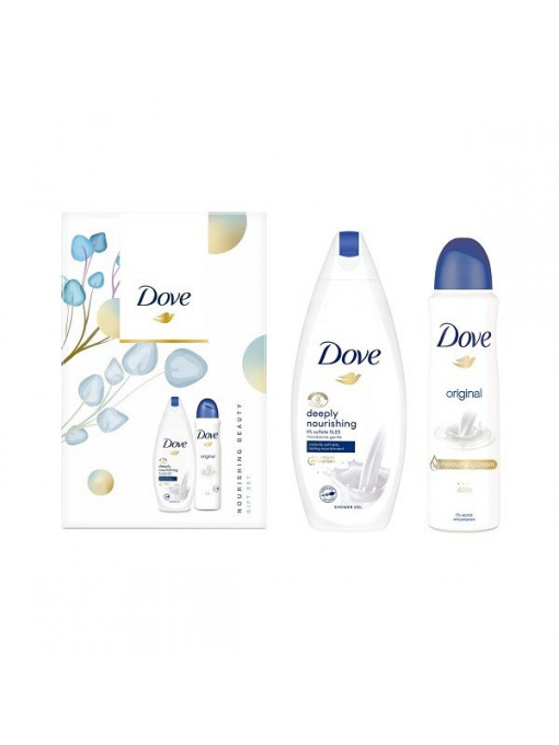 Dove beauty collection deodorant 150 ml + gel de dus 250 ml set 1 - 1001cosmetice.ro