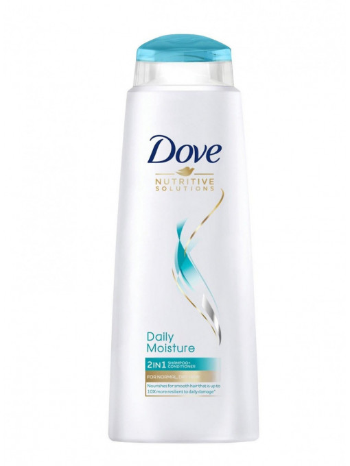 Dove daily moisture 2in1 sampon+balsam hidratant pentru par normal/uscat 1 - 1001cosmetice.ro