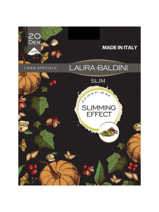 Dressuri / ciorapi dama, laura baldini | Dres transparent cu efect de slabire 20 den slim culoare negru laura baldini | 1001cosmetice.ro