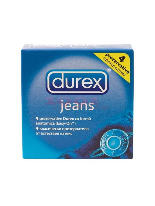 Igiena intima, durex | Durex jeans prezervative set 4 bucati | 1001cosmetice.ro