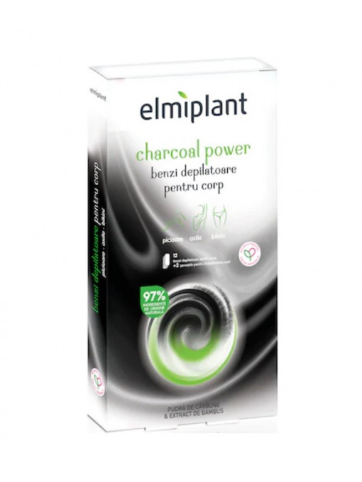 Elmiplant | Elmiplant charcoal power benzi depilatoare picioare - axila - bikini | 1001cosmetice.ro