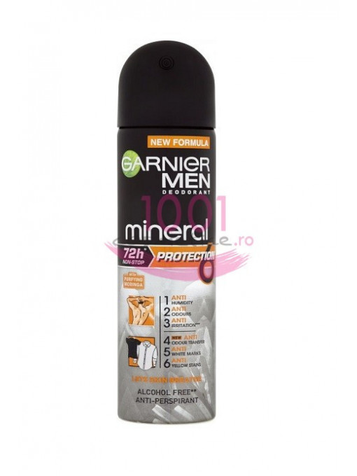Garnier deodorant anti-perspirant mineral protection 72 h barbati 1 - 1001cosmetice.ro