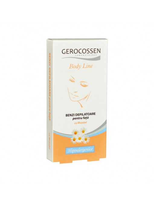 Depilare, gerocossen | Gerocossen body line benzi depilatoare pentru fata hipoalergenice cu musetel | 1001cosmetice.ro