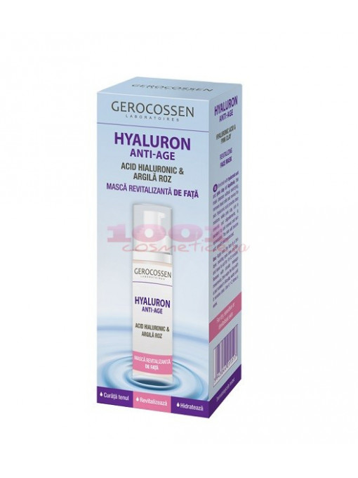 Gerocossen hyaluron masca revitalizanta cu acid hyaluronic si argila roz de aquitania pentru fata 1 - 1001cosmetice.ro
