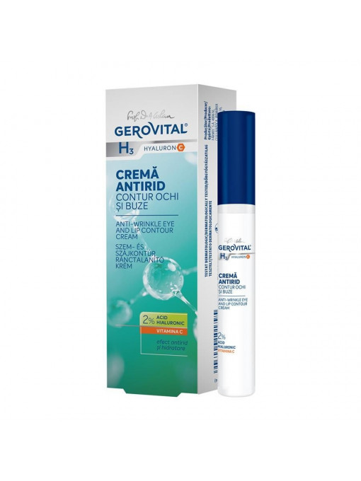 Ten, gerovital | Gerovital h3 hyaluron c crema antirid contur ochi si buze | 1001cosmetice.ro