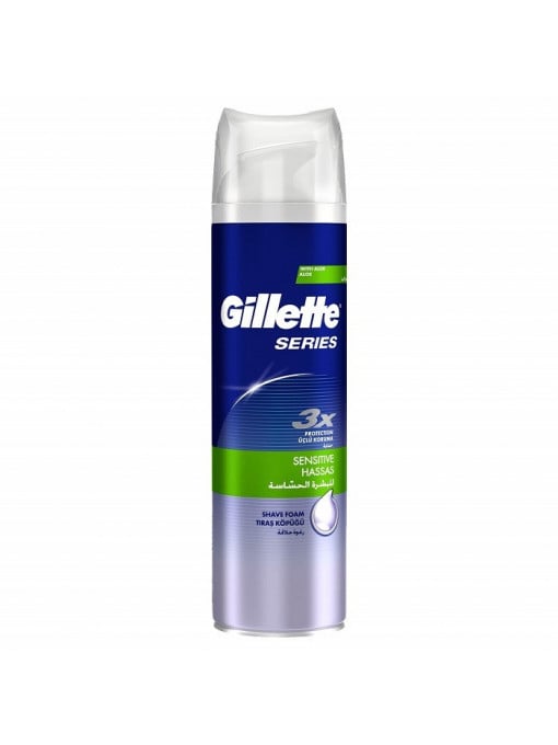 Parfumuri barbati, gillette | Gillette series 3x sensitive spuma de ras | 1001cosmetice.ro