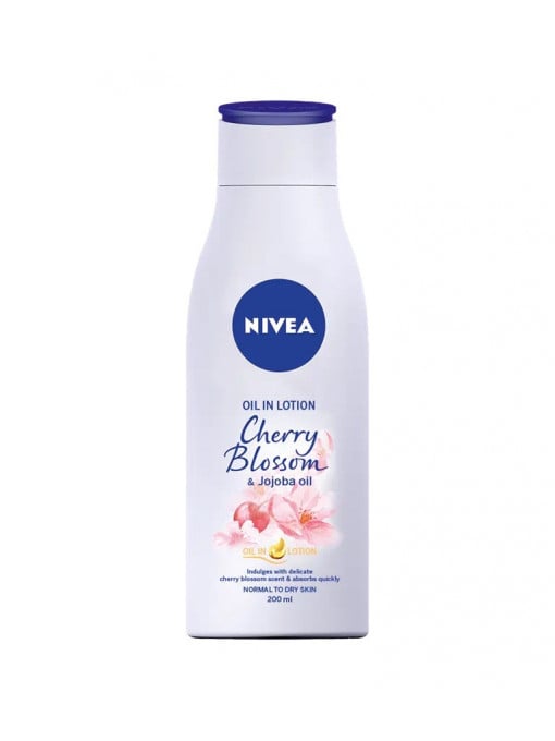 Crema corp, nivea | Nivea oil in lotion cherry blossom lotiune de corp cu trandafir & ulei de argan | 1001cosmetice.ro