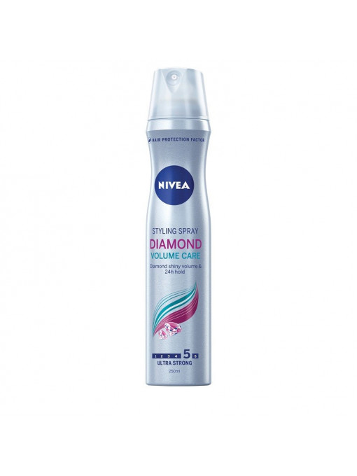 Fixativ &amp; spuma | Nivea styling spray diamond volume care ultra strong | 1001cosmetice.ro