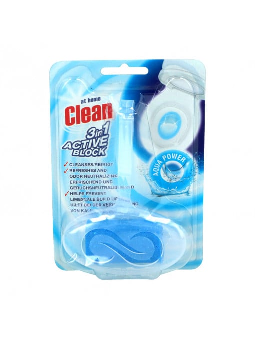 Baie | Odorizant de toaleta at home clean 3in1 active block, aqua power, 40 g | 1001cosmetice.ro