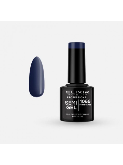 Unghii, elixir | Oja semipermanenta semi gel elixir makeup professional 1056, 8 ml | 1001cosmetice.ro