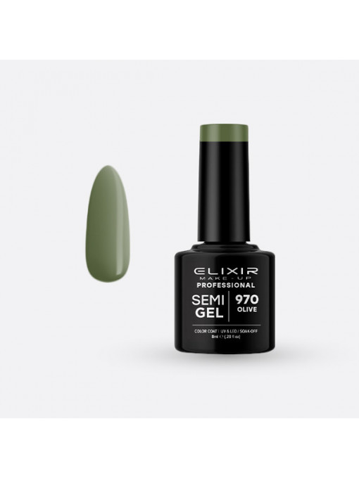 Elixir | Oja semipermanenta semi gel elixir makeup professional 970, 8 ml | 1001cosmetice.ro