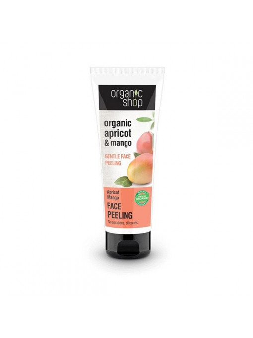 Gel &amp; masca de curatare | Organic shop apricot si mango exfoliant delicat de fata | 1001cosmetice.ro