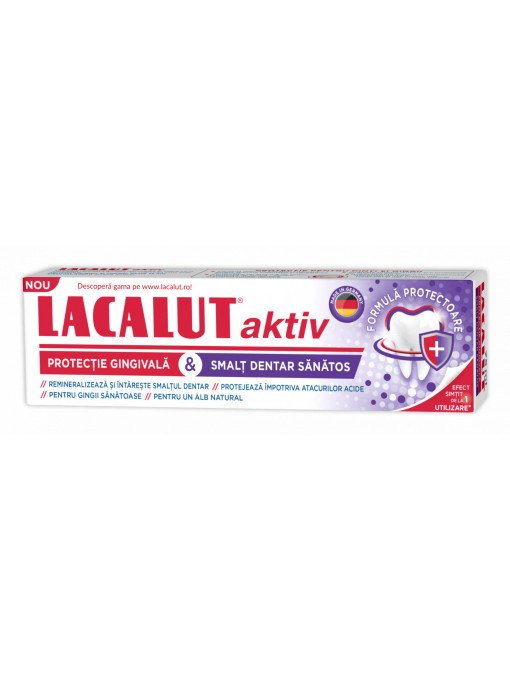 Pasta de dinti Protectie gingivala & Smalt dentar sanatos, Lacalut Aktiv, 75 ml