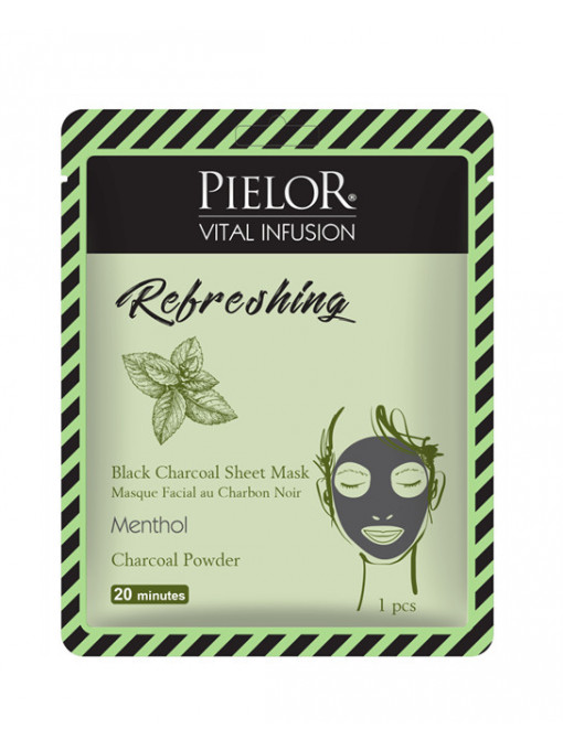 Pielor | Pielor vital infusion refreshing masca de fata textila revigoranta cu menta | 1001cosmetice.ro