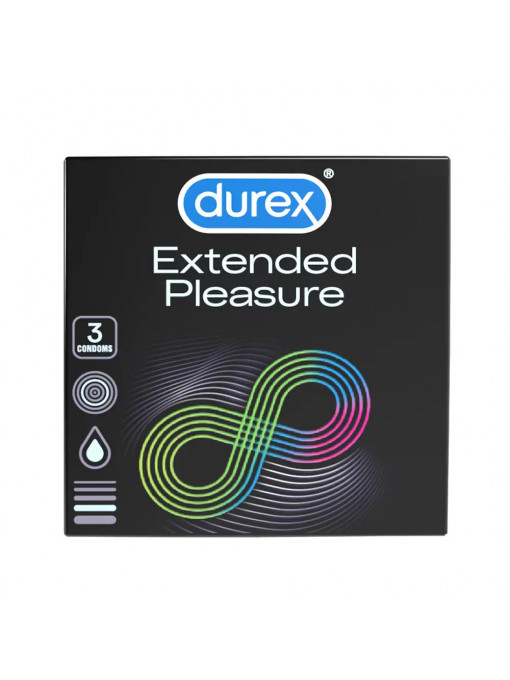Igiena intima, durex | Prezervative love extended pleasure durex, set 3 bucati | 1001cosmetice.ro