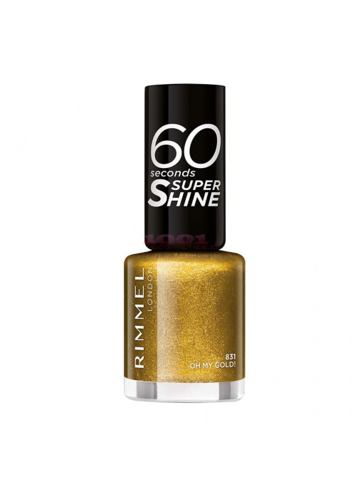 Rimmel london 60 seconds shine glitter lac de unghii oh my gold! 831 1 - 1001cosmetice.ro