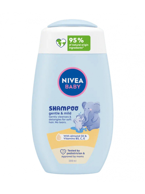Nivea | Sampon baby gentle & mild, cu almond oil, vitamina b5, c, e, nivea 200 ml | 1001cosmetice.ro