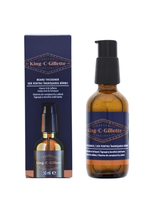 Barba si mustata | Ser pentru ingrosarea barbii, king c gilette, 50 ml | 1001cosmetice.ro