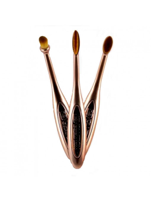 Set 3 pensule Makeup Revolution Precision Eye Brush pentru aplicarea fardului de pleoape
