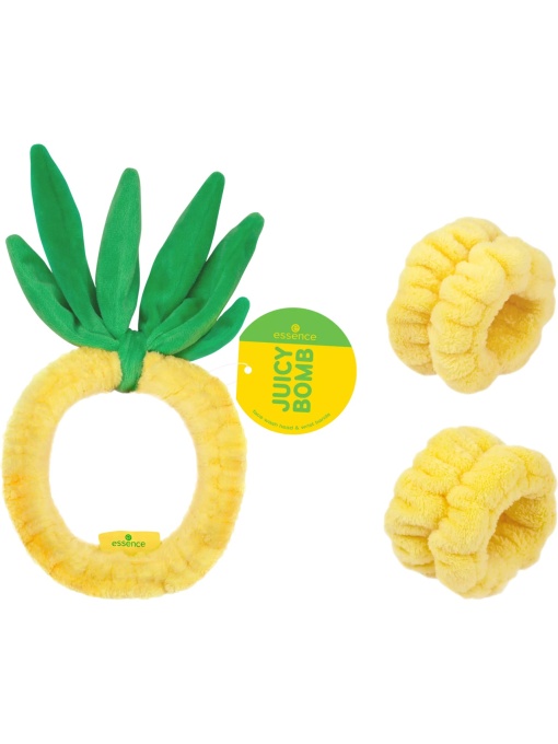 Accesorii machiaj | Set banda cosmetica + bratari incheieturi juicy bomb party essence | 1001cosmetice.ro