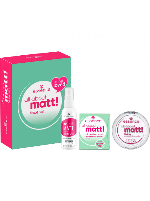 Fixing makeup spray | Set cadou all about matt!, essence | 1001cosmetice.ro