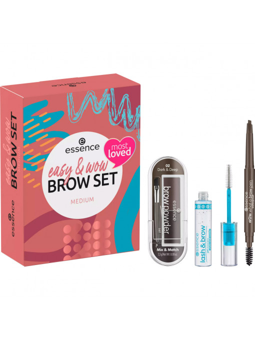 Make-up, essence | Set cadou easy & wow brow set medium, essence | 1001cosmetice.ro