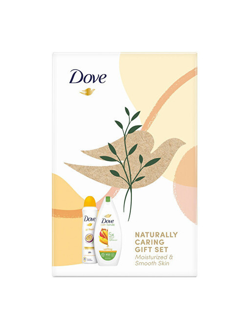 Dove | Set cadou naturally caring moisturised & smooth skin gel de dus 225 ml + antiperspirant 150 ml, dove | 1001cosmetice.ro