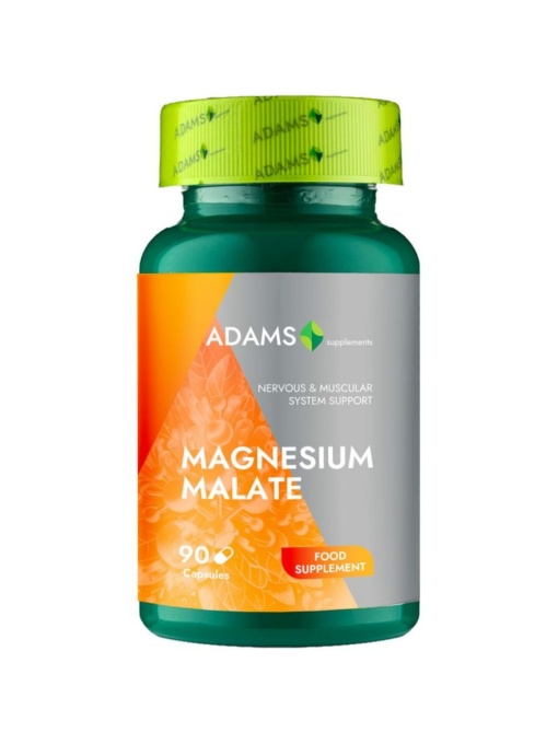 | Supliment magneziu malate, adams, 90 capsule | 1001cosmetice.ro