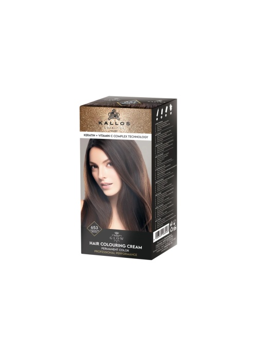Par | Vopsea pentru par, kallos glow, maro ciocolatiu 653 | 1001cosmetice.ro