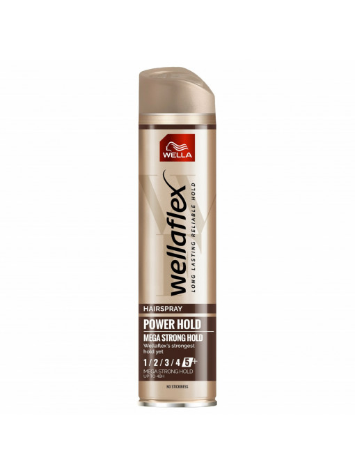 Fixativ &amp; spuma | Wellaflex power hold fixativ spray pentru par 5+, 250 ml | 1001cosmetice.ro