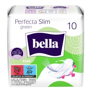 | Absorbante perfecta slim green, bella, 10 bucati | 1001cosmetice.ro