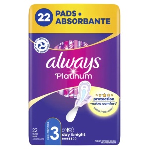 Always | Absorbante platinum day & night marimea 3, pachet 22 bucati always | 1001cosmetice.ro