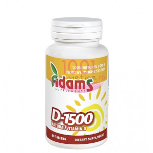 Adams d 1500 vitamina d naturala 60 tablete thumb 1 - 1001cosmetice.ro