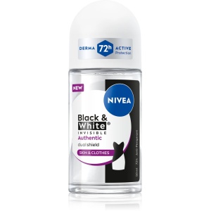 Antiperspirant roll-on Black & White Invisible Authentic, 72H Active Protection, Nivea, 50 ml